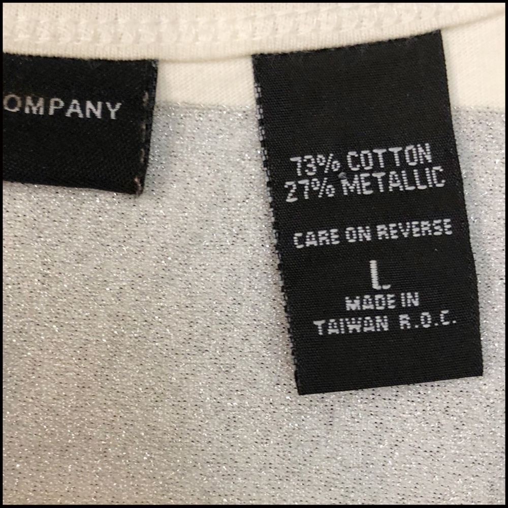 SOLD! New York & Company Silver Stripe VNeck Top - Picture 8 of 8